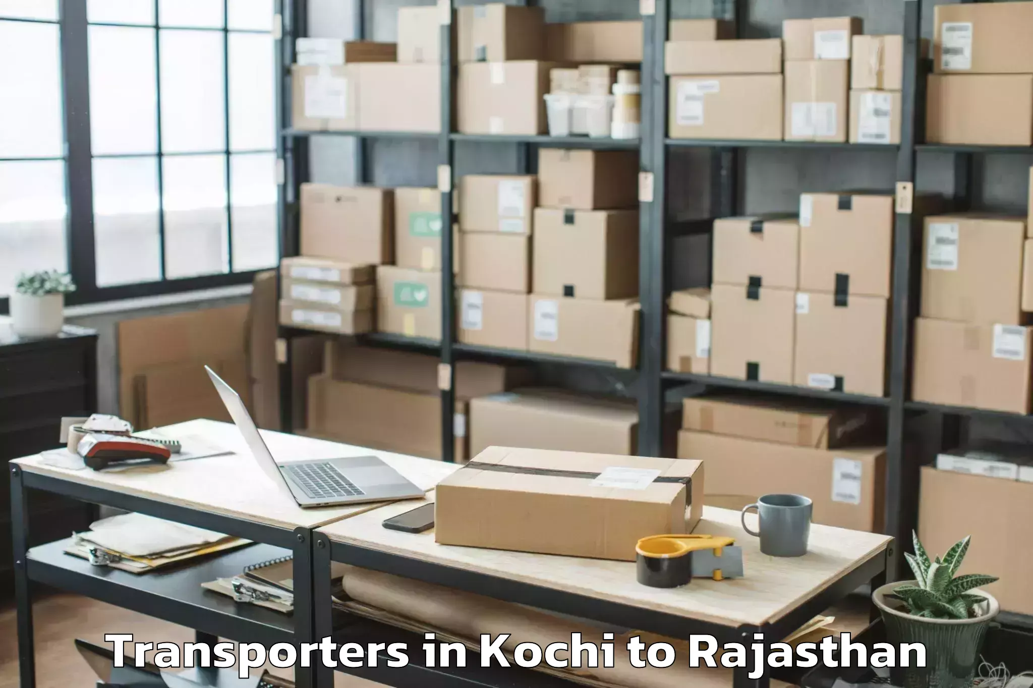 Book Kochi to Falna Transporters Online